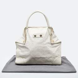 Pre Owned Alexander McQueen Off White Leather Large De Manta Tote 