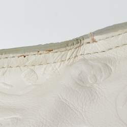 Pre Owned Alexander McQueen Off White Leather Large De Manta Tote 