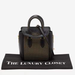 Alexander McQueen Black Studded Leather Mini Heroine Satchel