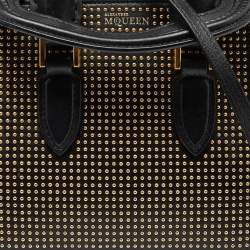 Alexander McQueen Black Studded Leather Mini Heroine Satchel