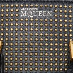 Alexander McQueen Black Studded Leather Mini Heroine Satchel