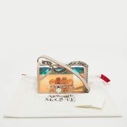 Pre Owned Alexander McQueen Holographic/Pink Pvc and Leather Knuckle Duster Shoulder Bag