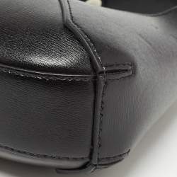 Pre Owned Alexander McQueen Black Leather Mini Jewelled Hobo