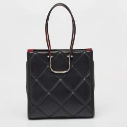 Alexander McQueen Black Quilted Leather The Tall Story Tote