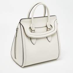Alexander McQueen Off White Leather Medium Heroine Tote