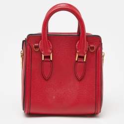 Alexander McQueen Red Leather Mini Heroine Bag
