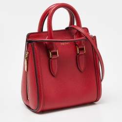 Alexander McQueen Red Leather Mini Heroine Bag