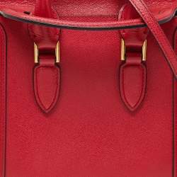 Alexander McQueen Red Leather Mini Heroine Bag