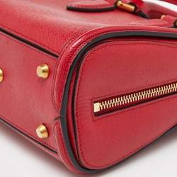Alexander McQueen Red Leather Mini Heroine Bag