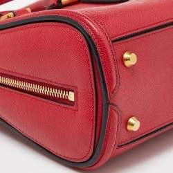 Alexander McQueen Red Leather Mini Heroine Bag