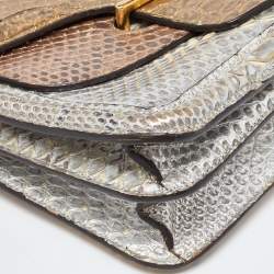 مملوكة مسبقًا Alexander McQueen Metallic Python Heroine Chain Shoulder Bag