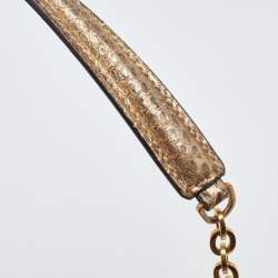 مملوكة مسبقًا Alexander McQueen Metallic Python Heroine Chain Shoulder Bag