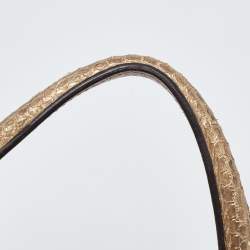 مملوكة مسبقًا Alexander McQueen Metallic Python Heroine Chain Shoulder Bag