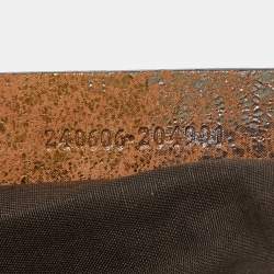 Pre Owned Alexander McQueen Beige/Gold Suede Medium De Manta Clutch