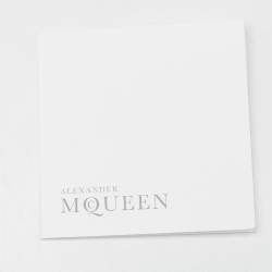 Pre Owned Alexander McQueen Beige/Gold Suede Medium De Manta Clutch