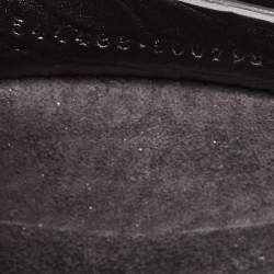 Alexander McQueen Black Croc Embossed Leather Heroine Bag
