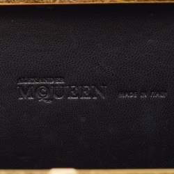 Pre Owned Alexander McQueen Beige Python Skull Crystals Clutch