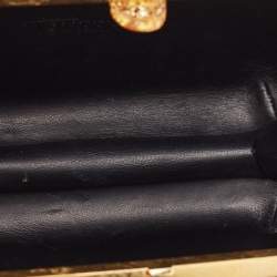 Pre Owned Alexander McQueen Beige Python Skull Crystals Clutch