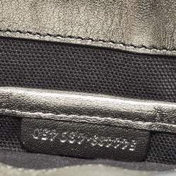 Alexander McQueen Metallic Leather Twin Skull Shoulder Bag