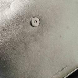Alexander McQueen Metallic Leather Twin Skull Shoulder Bag