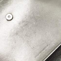 Alexander McQueen Metallic Leather Twin Skull Shoulder Bag