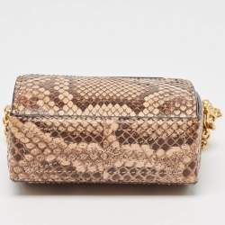 Alexander McQueen Beige Python Box Crossbody Bag