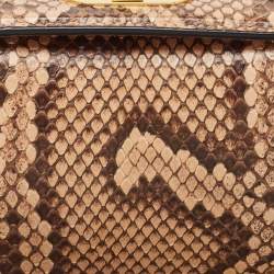 Alexander McQueen Beige Python Box Crossbody Bag