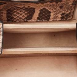 Alexander McQueen Beige Python Box Crossbody Bag