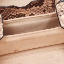 Alexander McQueen Beige Python Box Crossbody Bag