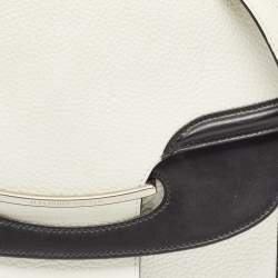 Pre Owned Alexander McQueen White/Black Leather Lucite Heroine Shoulder Bag