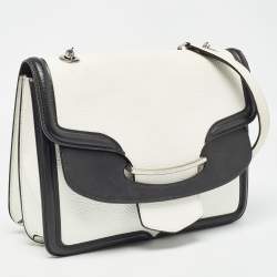 Pre Owned Alexander McQueen White/Black Leather Lucite Heroine Shoulder Bag