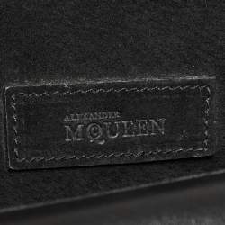 Pre Owned Alexander McQueen White/Black Leather Lucite Heroine Shoulder Bag