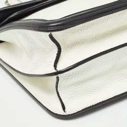 Pre Owned Alexander McQueen White/Black Leather Lucite Heroine Shoulder Bag