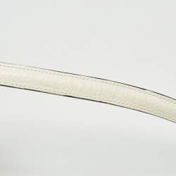 Pre Owned Alexander McQueen White/Black Leather Lucite Heroine Shoulder Bag