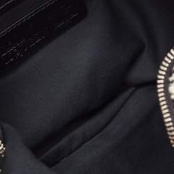 Pre Owned Alexander McQueen Black/White Wool and Leather Large De Manta Clutch