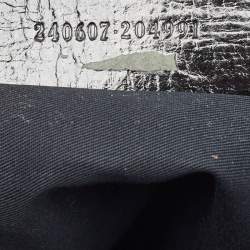 Pre Owned Alexander McQueen Black/White Wool and Leather Large De Manta Clutch