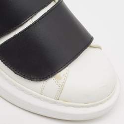 Alexander McQueen Tricolor Leather Oversized Velcro Strap Sneakers Size 35