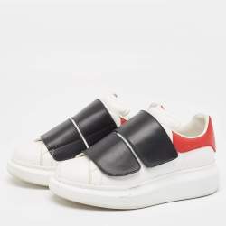 Alexander McQueen Tricolor Leather Oversized Velcro Strap Sneakers Size 35