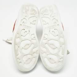 Pre Owned Alexander McQueen White Leather Oversized Sneakers Size 38