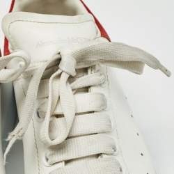 Pre Owned Alexander McQueen White Leather Oversized Sneakers Size 38