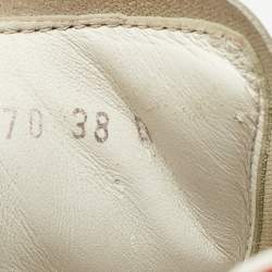 Pre Owned Alexander McQueen White Leather Oversized Sneakers Size 38