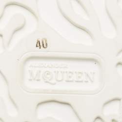 Pre Owned Alexander McQueen Black Leather Studded Low Top Sneakers Size 40