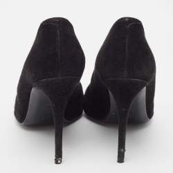 Pre Owned Alexander McQueen Black Suede Pointed Toe Pumps Size 38