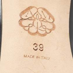 Pre Owned Alexander McQueen Black Leather Spike Pointed Toe Pumps Size 39