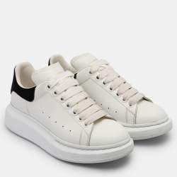 Pre Owned Alexander McQueen White Leather Oversized Low Top Sneakers Size 38