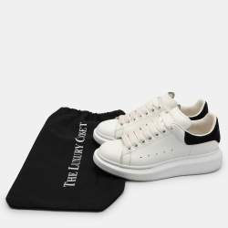 Pre Owned Alexander McQueen White Leather Oversized Low Top Sneakers Size 38