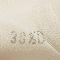 Pre Owned Alexander McQueen White Leather Oversized Lace Up Sneakers Size 38.5