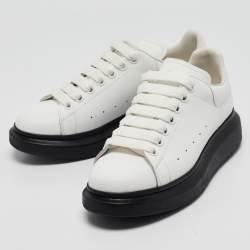 Alexander McQueen White Leather Larry Sneakers Size 39