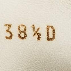 Pre Owned Alexander McQueen White Leather High Top Sneakers Size 38.5