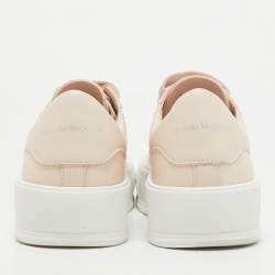 Alexander McQueen Pink Leather Deck Plimsoll Sneakers Size 40